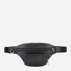 Акція на Сумка на пояс бананка чоловіча Armani Exchange 350049081 Чорна від Rozetka