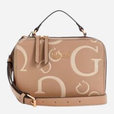 Акція на Сумка крос-боді через плече жіноча маленька Guess 818531021 Бежева від Rozetka