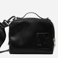 Акція на Сумка крос-боді через плече чоловіча Armani Exchange 724480870 Чорна від Rozetka
