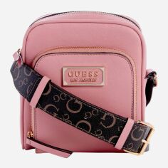 Акція на Сумка кросбоді через плече жіноча маленька Guess 111947146 Рожева від Rozetka