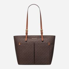 Акція на Сумка шопер жіноча зі штучної шкіри Michael Kors 99800858 Коричнева від Rozetka