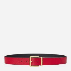 Акція на Ремінь жіночий з натуральної шкіри Michael Kors 810144982 XL (118 см) Чорний/Червоний від Rozetka