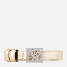 Акція на Ремінь жіночий Armani Exchange 119369692 30 (98 см) Золотистий від Rozetka