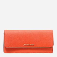 Акція на Гаманець жіночий шкіряний для карток Michael Kors 811031388 Помаранчевий від Rozetka