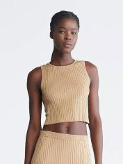 Акція на Топ жіночий Calvin Klein 218174802 XS Коричневий від Rozetka