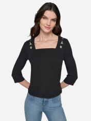 Акція на Лонгслів динний жіночий Karl Lagerfeld 560928579 XL Чорний від Rozetka