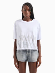 Акція на Футболка жіноча Armani Exchange 283097089 XL Біла від Rozetka