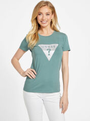 Акція на Футболка жіноча Guess 208590254 XL Зелена від Rozetka