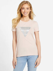 Акція на Футболка жіноча Guess 674110353 XL Рожева від Rozetka