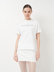 Акція на Футболка бавовняна жіноча Tommy Hilfiger 11446.2 XL Біла від Rozetka