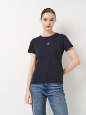 Акція на Футболка бавовняна жіноча Calvin Klein Jeans 11455.3 XL Темно-синя від Rozetka