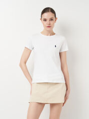 Акція на Футболка бавовняна жіноча Polo Ralph Lauren 11475.2 M Біла від Rozetka