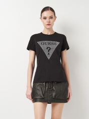 Акція на Футболка бавовняна жіноча Guess 11461.1 XL Чорна від Rozetka
