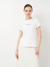 Акція на Футболка бавовняна жіноча Calvin Klein Jeans 11456.2 L Біла від Rozetka