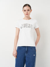 Акція на Футболка бавовняна жіноча Guess 11463.2 L Біла від Rozetka