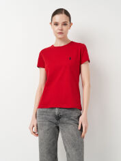 Акція на Футболка бавовняна жіноча Polo Ralph Lauren 11475.4 XL Червона від Rozetka