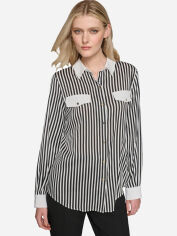 Акція на Сорочка жіноча Karl Lagerfeld 931456669 M Чорна/Біла від Rozetka