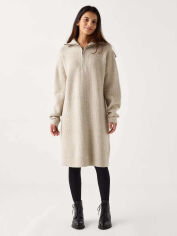 Акція на Плаття в'язане міді зимове тепле жіноче Uniqlo 157066943 L Бежева від Rozetka
