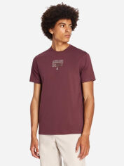Акція на Футболка бавовняна довга чоловіча Armani Exchange 402526842 XL Бордова з принтом від Rozetka