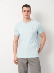 Акція на Футболка бавовняна чоловіча Polo Ralph Lauren 11314.7 XL Світло-блакитна від Rozetka