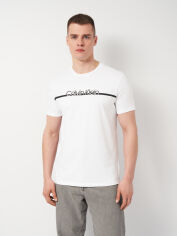 Акція на Футболка бавовняна чоловіча Calvin Klein Jeans 11451.2 XL Біла від Rozetka