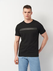 Акція на Футболка бавовняна чоловіча Armani Exchange 11471.1 2XL Чорна від Rozetka