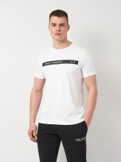Акція на Футболка бавовняна чоловіча Armani Exchange 11471.2 L Біла від Rozetka