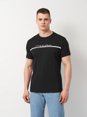 Акція на Футболка бавовняна чоловіча Calvin Klein Jeans 11451.1 S Чорна від Rozetka