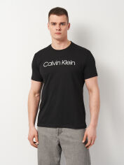Акція на Футболка бавовняна чоловіча Calvin Klein Jeans 11449.1 M Чорна з принтом від Rozetka