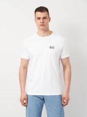 Акція на Футболка бавовняна чоловіча Emporio Armani 11466.2 XL Біла з принтом від Rozetka
