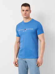 Акція на Футболка бавовняна чоловіча Tommy Hilfiger 11443.1 XL Електрик з вишивкою від Rozetka