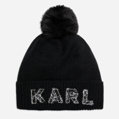Акція на Шапка жіноча Karl Lagerfeld 26314614 One Size Чорна від Rozetka