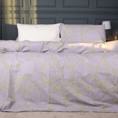 Акція на Комплект постільної білизни MirSon King Size 220х240 см Ranforce Elite 17-0761 Leafy lines від Rozetka