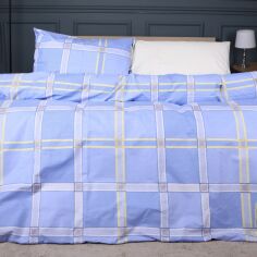 Акція на Комплект постільної білизни MirSon King Size 220х240 см Ranforce Elite 17-0766 Checkered blue від Rozetka