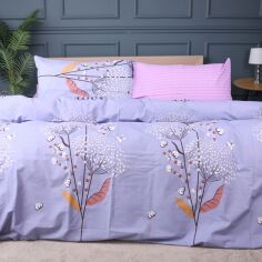 Акція на Комплект постільної білизни MirSon Сімейний 2 x 160x220 см 17-0760 Violet blossoms Ranforce Elite від Rozetka