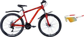 Акція на Набір Велосипед Discovery Trek AM DD ST 26" 18" 2024 Червоний (OPS-DIS-26-592) + Окуляри спортивні з кольоровим склом Xiamen велосипедні Білі від Rozetka