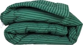 Акція на Набір MirSon №135 Сolor Fun Line 17-0612 Stripe Emerald Ковдра Зимова Полуторна 155х215 Вовна + Дві наволочки 50х70 від Rozetka