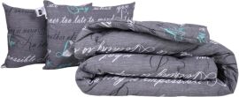 Акція на Набір MirSon №1212 Сolor Fun Line Ковдра зимова King Size 220х240 см 17-0003 Tulio Silk + Дві подушки 50x70 см від Rozetka