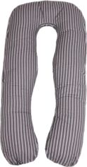 Акція на Подушка для вагітних та відпочинку MirSon №5030 Color Line 17-0601 Stripe Gray U-подібна 140х75х20 см від Rozetka