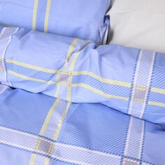 Акція на Підковдра MirSon Ranforce Elite 17-0766 Checkered blue 220х240 см від Rozetka