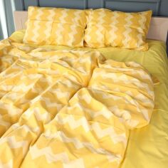 Акція на Підковдра MirSon 22-1406 Yellow Waves Сатин 200х220 см від Rozetka