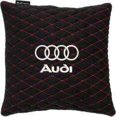 Акція на Подушка EVAtech 30 х 30 см Audi Чорна з червоною ниткою від Rozetka