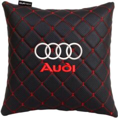 Акція на Подушка EVAtech ECO 30 х 30 см Audi Чорна з червоною ниткою від Rozetka