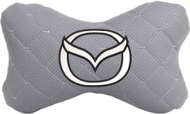 Акція на Подушка на підголовник EVAtech ECO 27 х 16 см Mazda Сіра з сірою ниткою від Rozetka