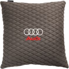 Акція на Подушка EVAtech 40 х 40 см Audi Сіра з сірою ниткою від Rozetka