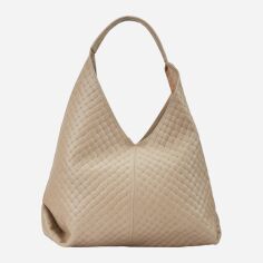 Акція на Сумка хобо жіноча з натуральної шкіри велика Regina Notte Shopper 3948 Світлий тауп від Rozetka