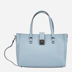 Акція на Сумка шопер жіноча з натуральної шкіри Regina Notte Tote 1738 Блакитна від Rozetka