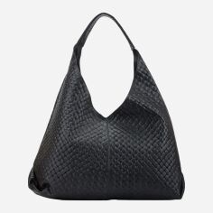 Акція на Сумка хобо жіноча з натуральної шкіри велика Regina Notte Shopper 3949 Чорна від Rozetka