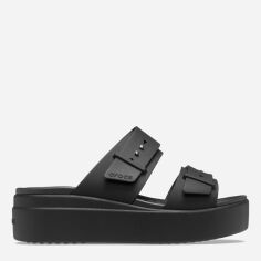 Акція на Жіночі шльопанці для пляжу Crocs Brooklyn Low Wedge Sandal W 207431-001 37-38 (W7) Чорні від Rozetka