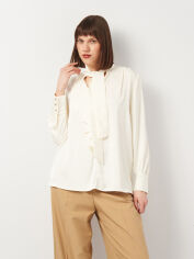 Акція на Блузка жіноча Zara 4387/043/712 XS Молочна від Rozetka